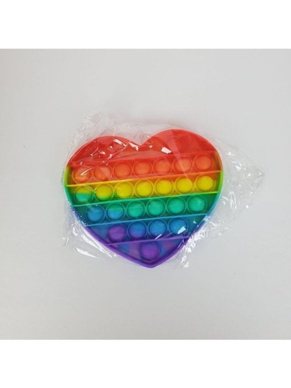 Rainbow Push Pop Fidget Colorful Heart